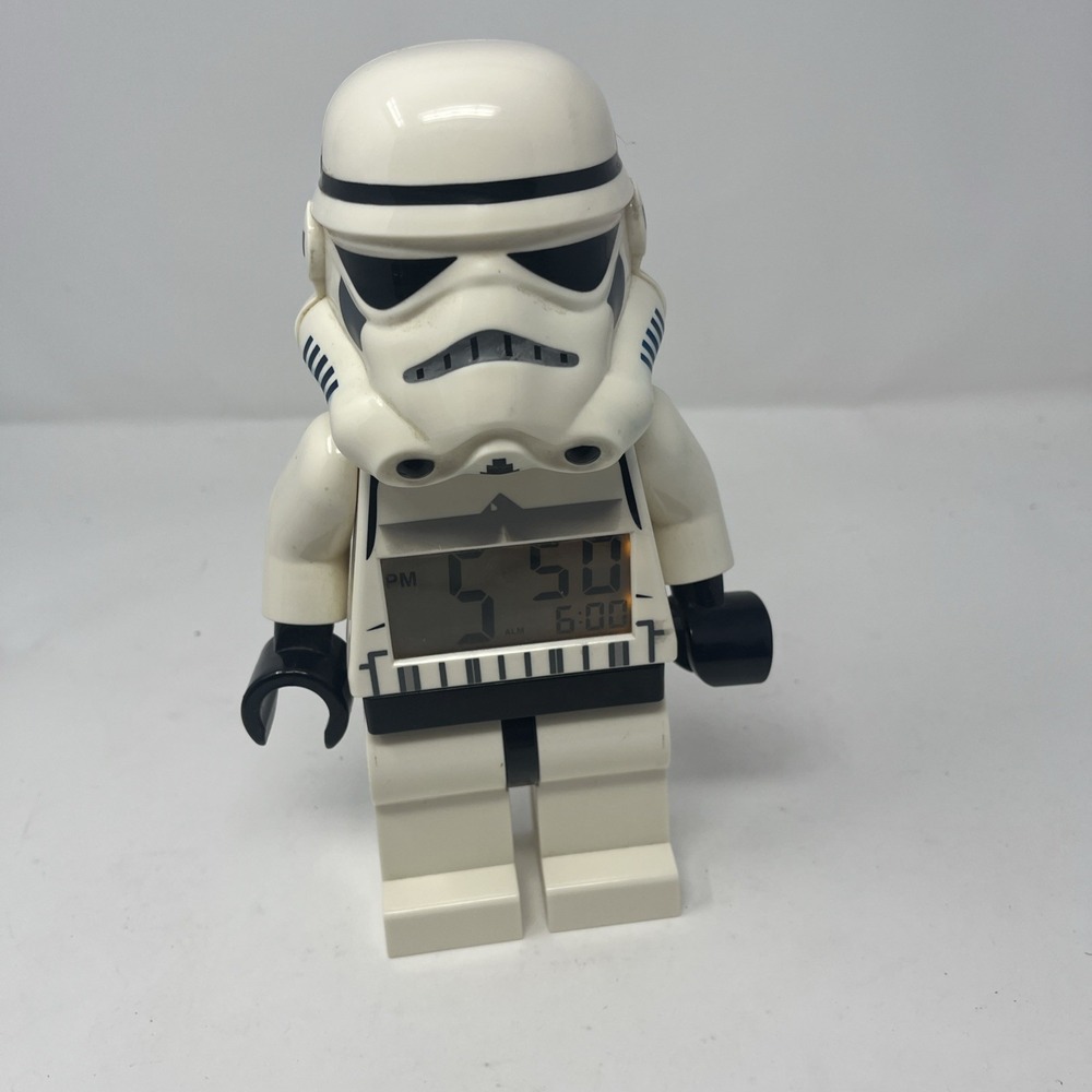 Lego Star Wars Stormtrooper 9" Desktop Digital Alarm Clock Lights Up